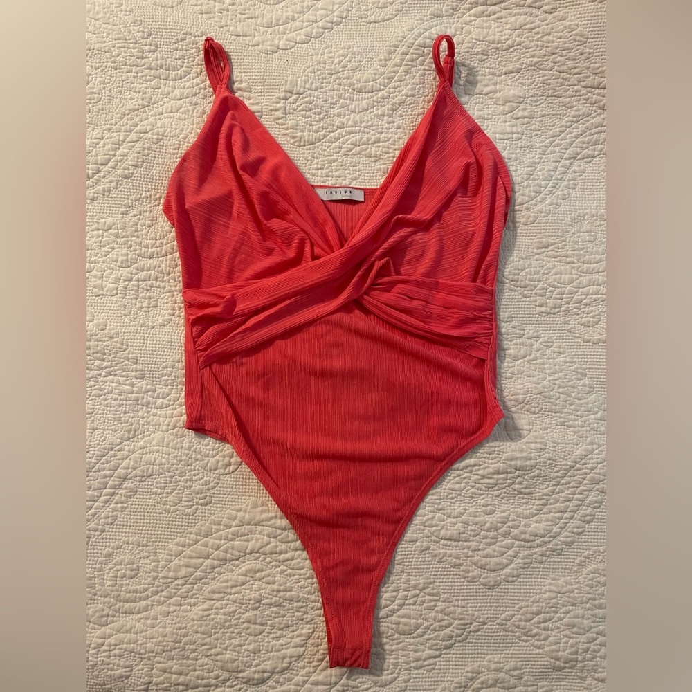 Coral pink women’s body suit size medium